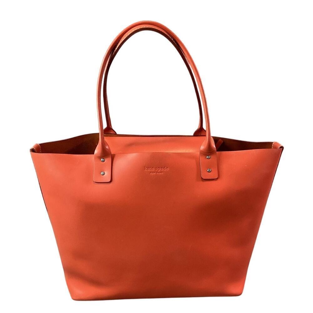 Kate Spade NY Tangerine Smooth Leather Tote w/โ COA $400 - Picture 1 of 6